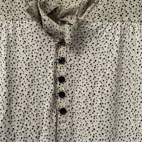 ❌Ann Taylor LOFT . Tie Neck Semi Sheer Blouse . SP - Picture 4 of 6